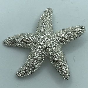 Silver Starfish Brooch